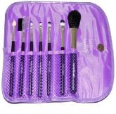 Kit com 7 pinceis para maquiagem, cerdas sintéticas de ótima