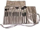 Kit com 12 Pincéis Bolsa em Couro e Cordão KP1